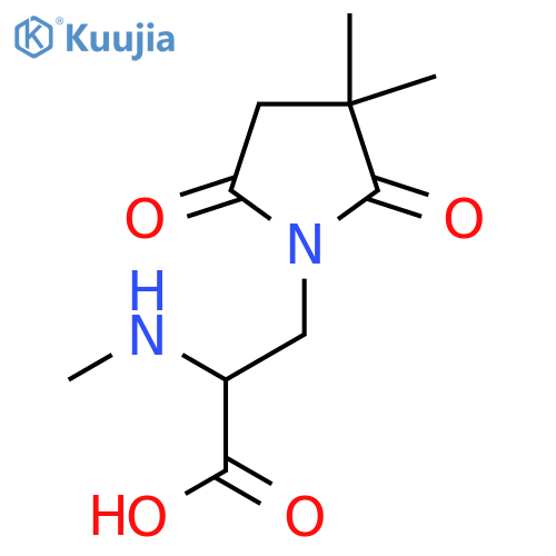 3-(3,3-dimethyl-2,5-dioxopyrrolidin-1-yl)-2-(methylamino)propanoic acid structure