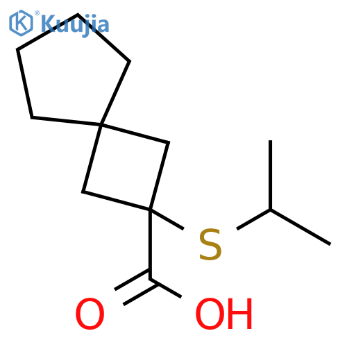 2-(propan-2-ylsulfanyl)spiro3.4octane-2-carboxylic acid structure