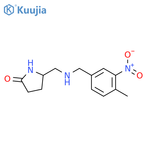 5-({[(4-Methyl-3-nitrophenyl)methyl]amino}methyl)pyrrolidin-2-one structure