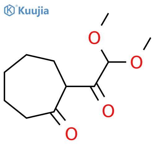 2-(2,2-dimethoxyacetyl)cycloheptan-1-one structure