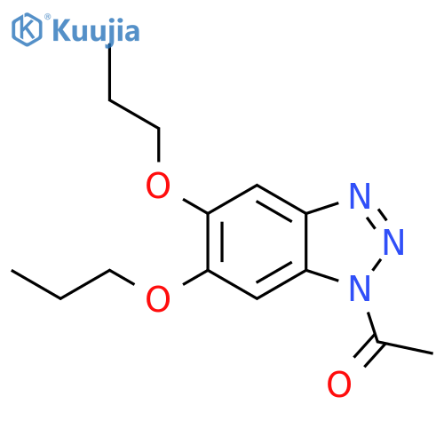 1H-Benzotriazole, 1-acetyl-5,6-dipropoxy- structure