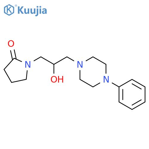 2-Pyrrolidinone,1-[2-hydroxy-3-(4-phenyl-1-piperazinyl)propyl]- structure