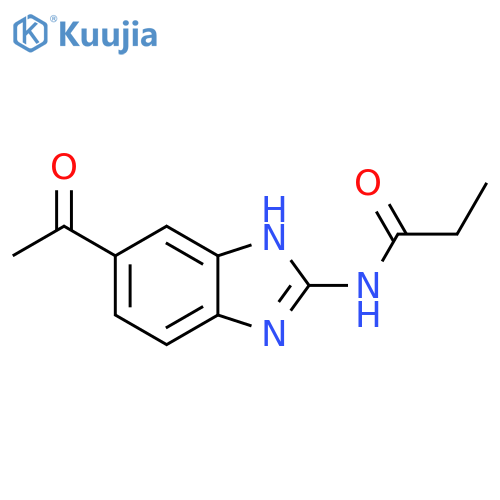 PROPANAMIDE, N-(5-ACETYL-1H-BENZIMIDAZOL-2-YL)- structure