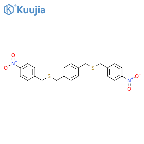 Benzene, 1,4-bis[[[(4-nitrophenyl)methyl]thio]methyl]- structure