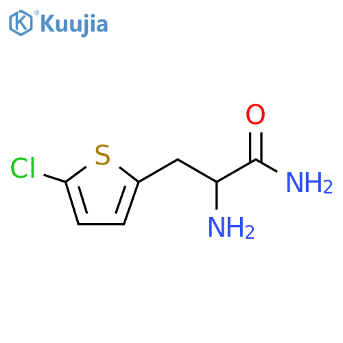2-amino-3-(5-chlorothiophen-2-yl)propanamide structure