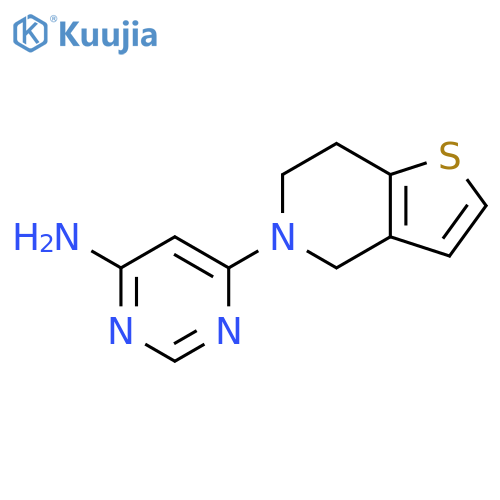 6-(6,7-dihydrothieno[3,2-c]pyridin-5(4H)-yl)pyrimidin-4-amine structure