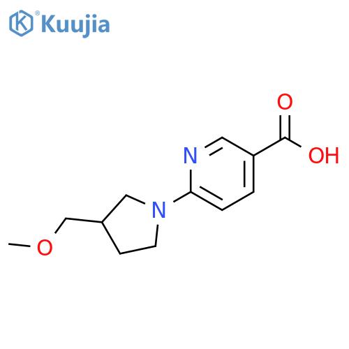 6-[3-(methoxymethyl)pyrrolidin-1-yl]pyridine-3-carboxylic acid structure