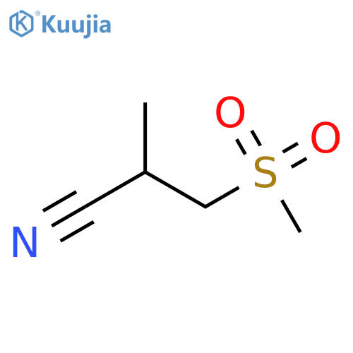 3-methanesulfonyl-2-methylpropanenitrile structure
