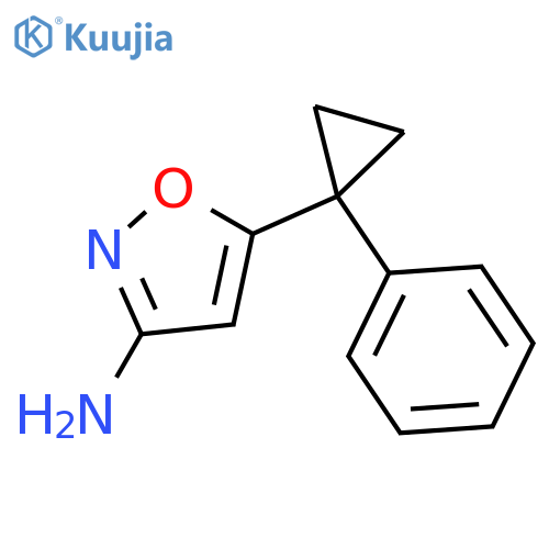 5-(1-Phenylcyclopropyl)-1,2-oxazol-3-amine structure