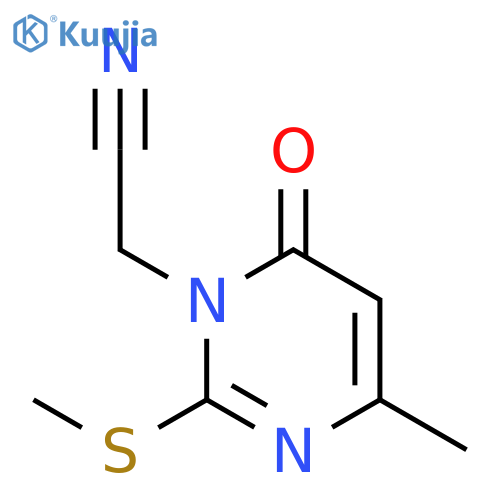 1(6H)-Pyrimidineacetonitrile, 4-methyl-2-(methylthio)-6-oxo- structure