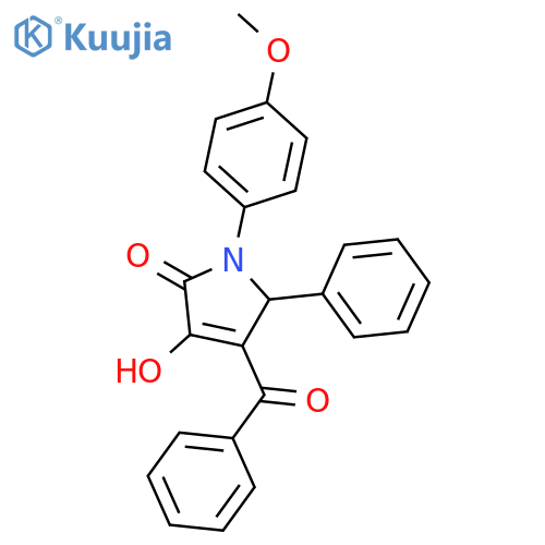 <br>3-hydroxy-1-(4-methoxyphenyl)-5-phenyl-4-(phenylcarbonyl)-1,5-dihydro-2H-py rrol-2-one structure