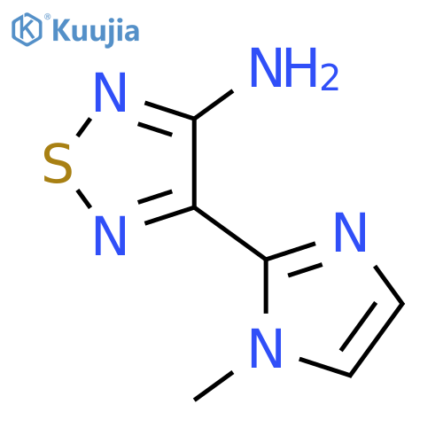 1,2,5-Thiadiazol-3-amine, 4-(1-methyl-1H-imidazol-2-yl)- structure