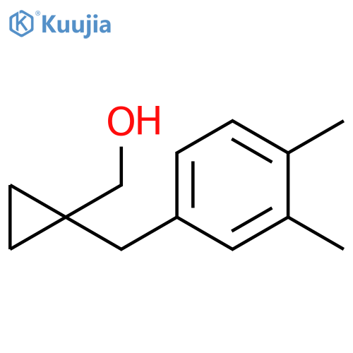{1-(3,4-dimethylphenyl)methylcyclopropyl}methanol structure