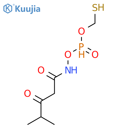 PENTANAMIDE, N-[(MERCAPTOMETHOXYPHOSPHINYL)OXY]-4-METHYL-3-OXO- structure