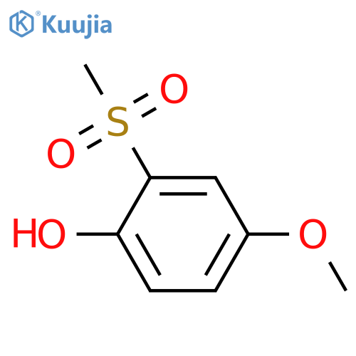 Phenol, 4-methoxy-2-(methylsulfonyl)- structure
