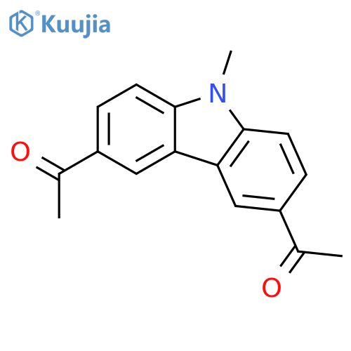 1-(6-acetyl-9-methyl-9H-carbazol-3-yl)ethan-1-one structure