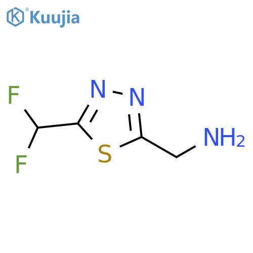 5-(difluoromethyl)-1,3,4-thiadiazol-2-ylmethanamine structure