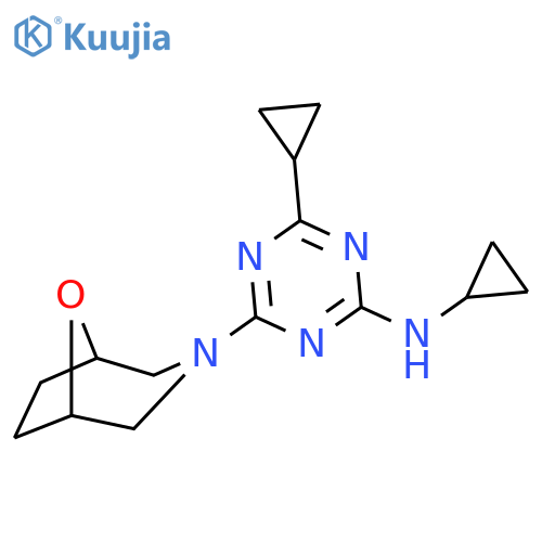 1,3,5-Triazin-2-amine,N,4-dicyclopropyl-6-(8-oxa-3-azabicyclo[3.2.1]oct-3-yl)- structure