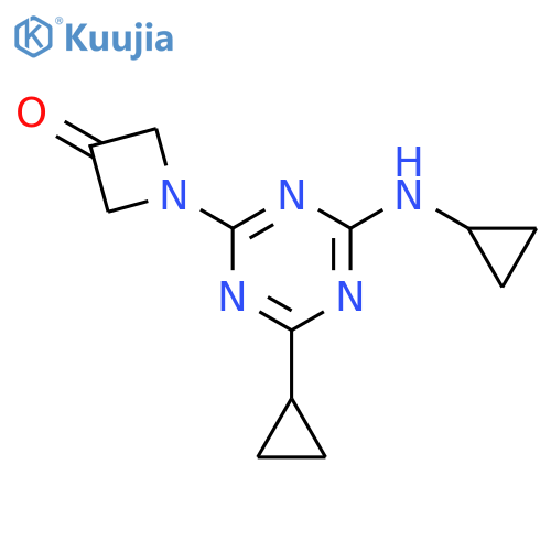 3-Azetidinone,1-[4-cyclopropyl-6-(cyclopropylamino)-1,3,5-triazin-2-yl]- structure