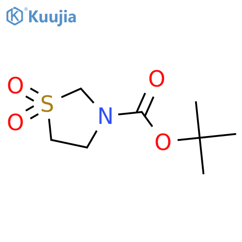 3-Thiazolidinecarboxylic acid, 1,1-dimethylethyl ester, 1,1-dioxide structure