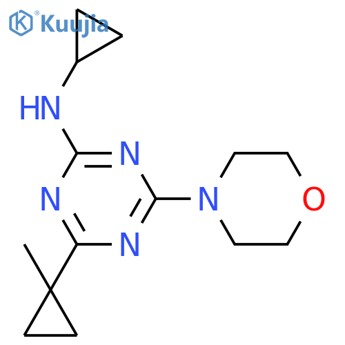 1,3,5-Triazin-2-amine,N-cyclopropyl-4-(1-methylcyclopropyl)-6-(4-morpholinyl)- structure