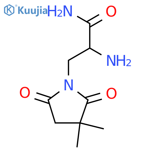 2-amino-3-(3,3-dimethyl-2,5-dioxopyrrolidin-1-yl)propanamide structure