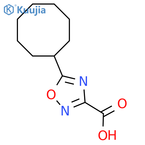 5-cyclooctyl-1,2,4-oxadiazole-3-carboxylic acid structure