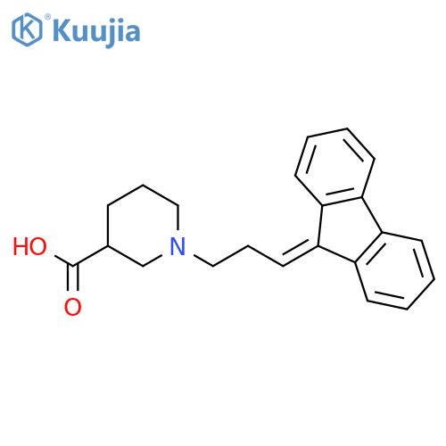 3-Piperidinecarboxylic acid, 1-[3-(9H-fluoren-9-ylidene)propyl]- structure