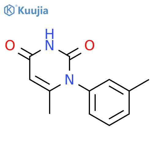 2,4(1H,3H)-Pyrimidinedione, 6-methyl-1-(3-methylphenyl)- structure