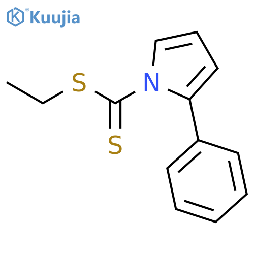 1H-Pyrrole-1-carbodithioic acid, 2-phenyl-, ethyl ester structure