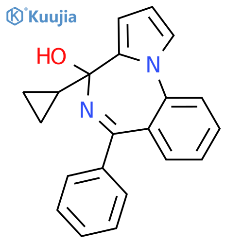 4H-Pyrrolo[1,2-a][1,4]benzodiazepin-4-ol, 4-cyclopropyl-6-phenyl- structure