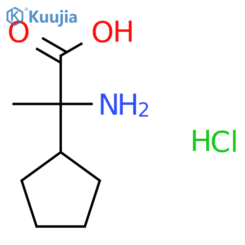 2-Amino-2-cyclopentylpropanoic acid;hydrochloride structure