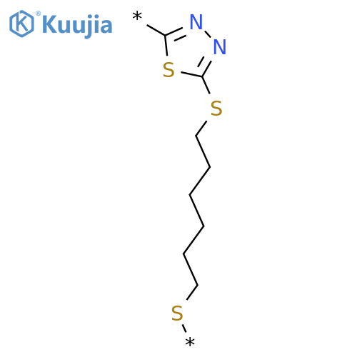 Poly(1,3,4-thiadiazole-2,5-diylthio-1,6-hexanediylthio) structure