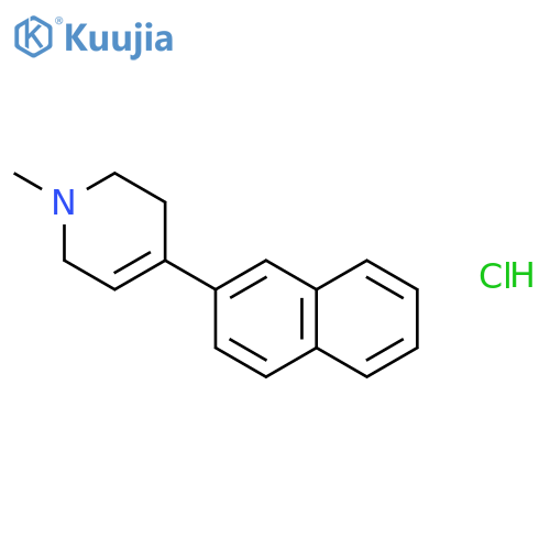 Pyridine, 1,2,3,6-tetrahydro-1-methyl-4-(2-naphthalenyl)-, hydrochloride structure