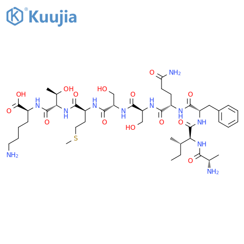 L-Lysine,L-alanyl-L-isoleucyl-L-phenylalanyl-L-glutaminyl-L-seryl-L-seryl-L-methionyl-L-threonyl- structure