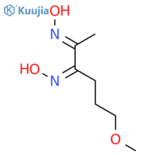 2,3-Hexanedione, 6-methoxy-, dioxime structure