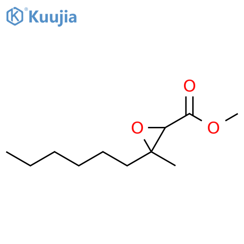 2-Oxiranecarboxylic acid, 3-hexyl-3-methyl-, methyl ester structure