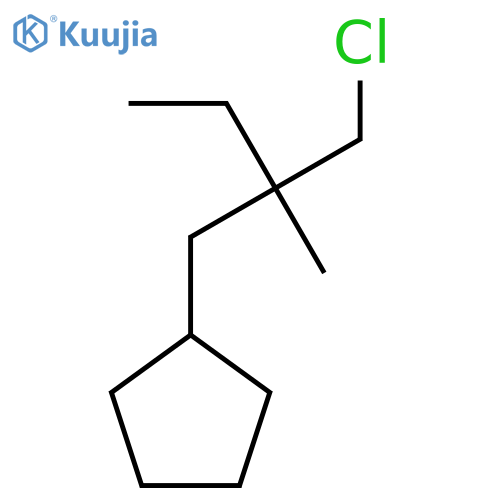 Cyclopentane, [2-(chloromethyl)-2-methylbutyl]- structure