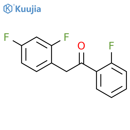 2-(2,4-Difluorophenyl)-1-(2-fluorophenyl)ethanone structure