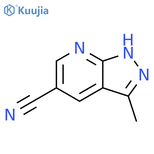 3-methyl-1H-pyrazolo[3,4-b]pyridine-5-carbonitrile structure