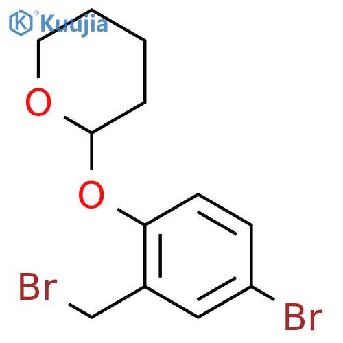 2H-Pyran, 2-[4-bromo-2-(bromomethyl)phenoxy]tetrahydro- structure