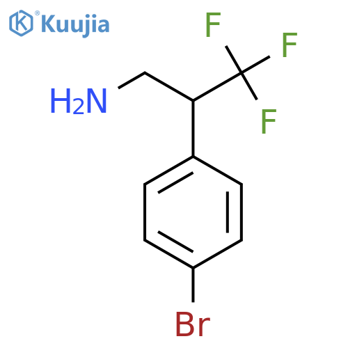 2-(4-bromophenyl)-3,3,3-trifluoropropan-1-amine structure