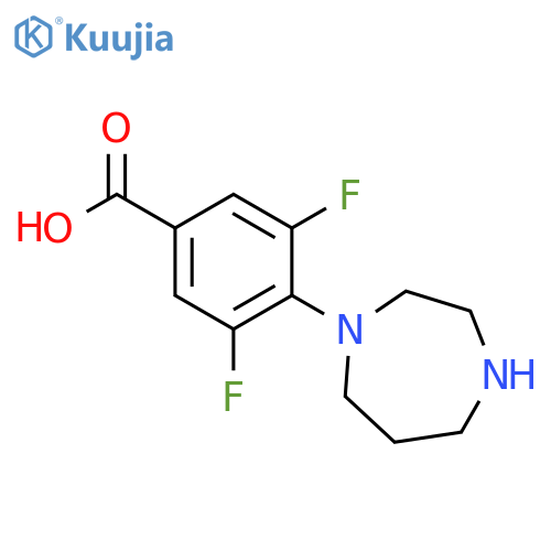 4-(1,4-diazepan-1-yl)-3,5-difluorobenzoic acid structure