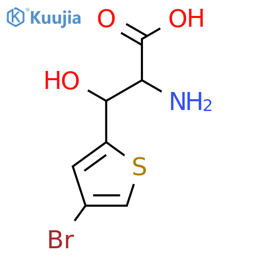 2-amino-3-(4-bromothiophen-2-yl)-3-hydroxypropanoic acid structure