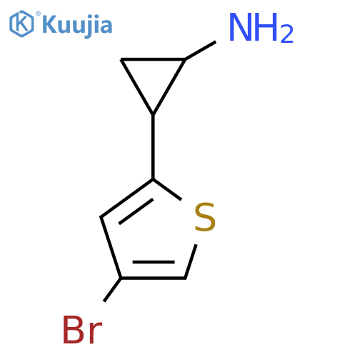 2-(4-bromothiophen-2-yl)cyclopropan-1-amine structure