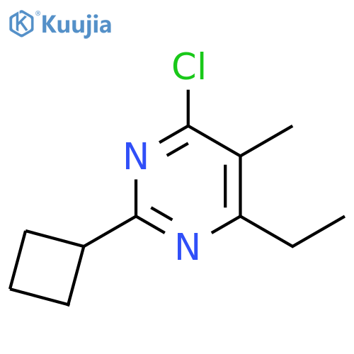 Pyrimidine, 4-chloro-2-cyclobutyl-6-ethyl-5-methyl- structure