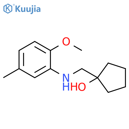 1-{[(2-methoxy-5-methylphenyl)amino]methyl}cyclopentan-1-ol structure