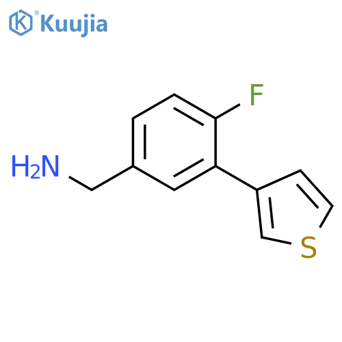 (4-fluoro-3-(thiophen-3-yl)phenyl)methanamine structure