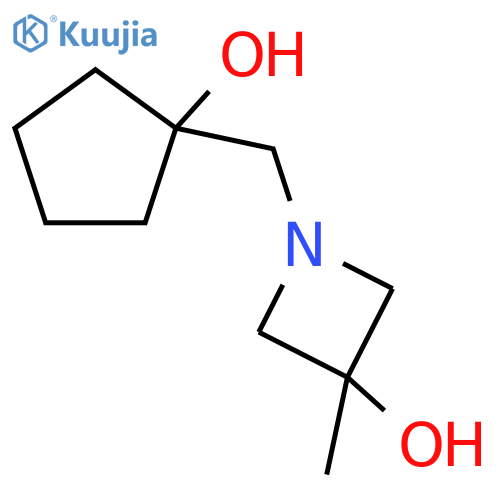 1-[(1-hydroxycyclopentyl)methyl]-3-methylazetidin-3-ol structure