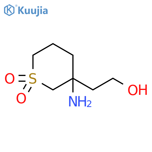 3-Amino-3-(2-hydroxyethyl)-1lambda6-thiane-1,1-dione structure